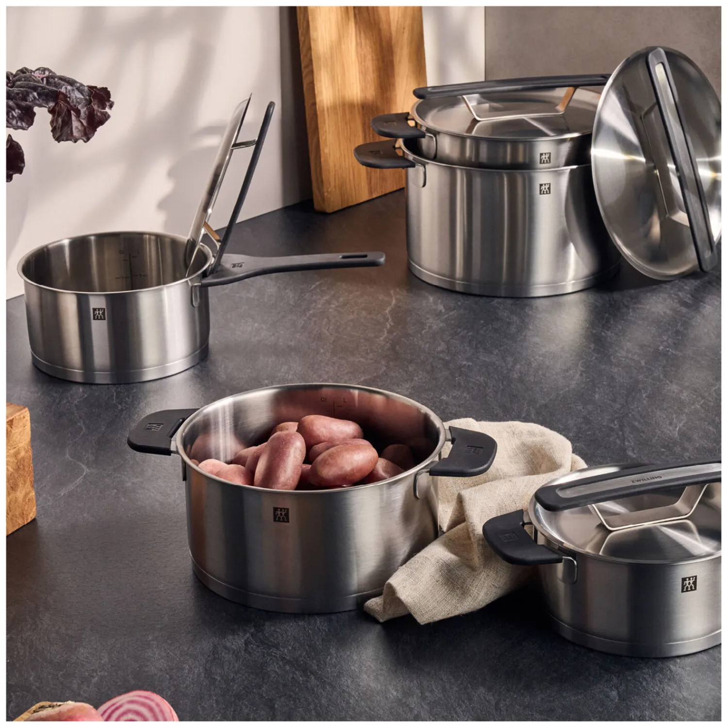 ZWILLING Kochtopfset 5-tlg, 18/10 Edelstahl