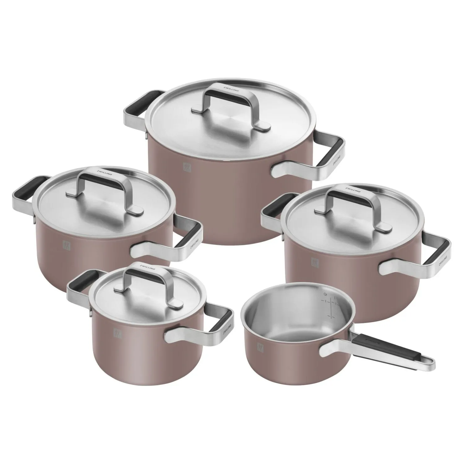 ZWILLING Kochtopfset, 5-tlg, 18/10 Edelstahl