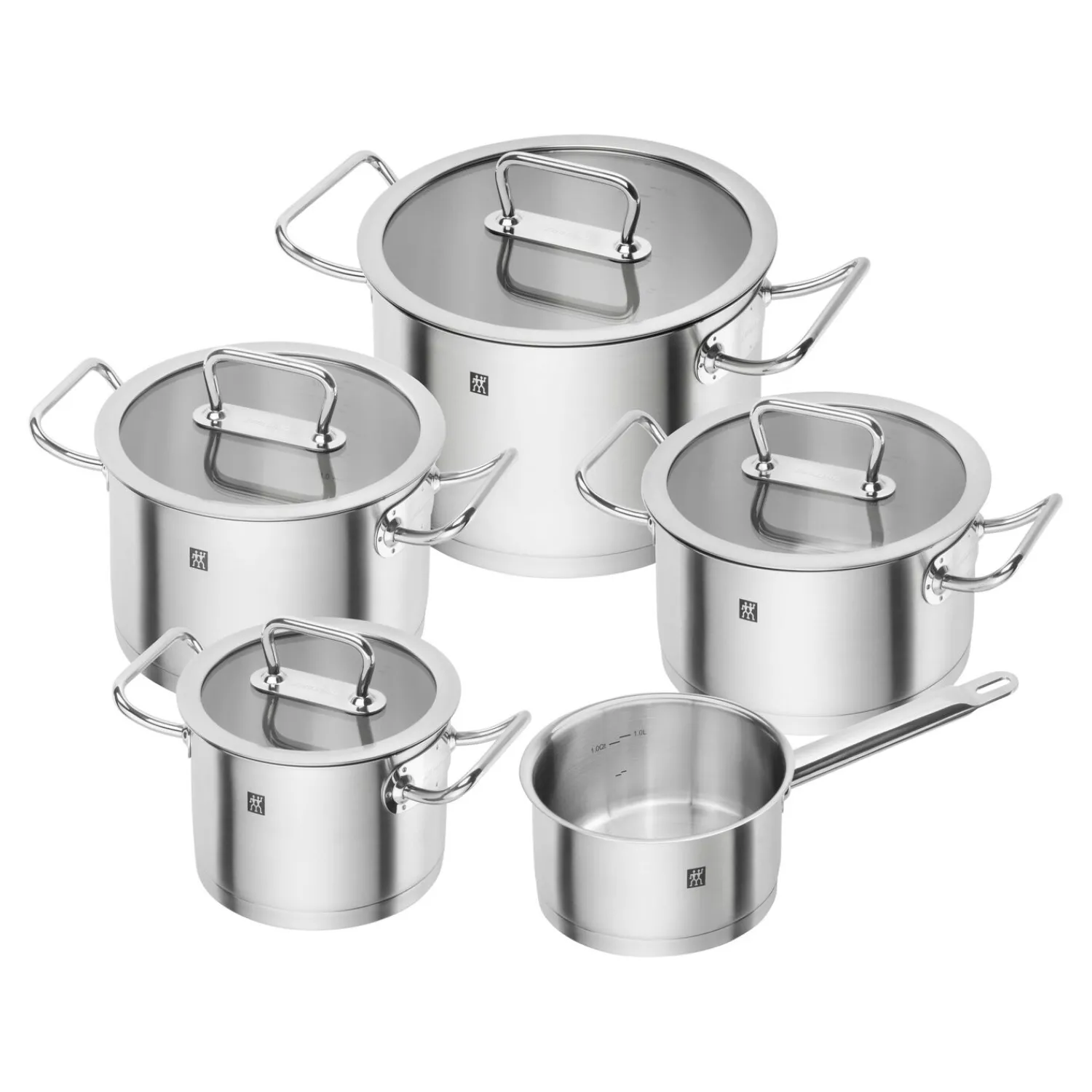 ZWILLING Kochtopfset 5-tlg, 18/10 Edelstahl