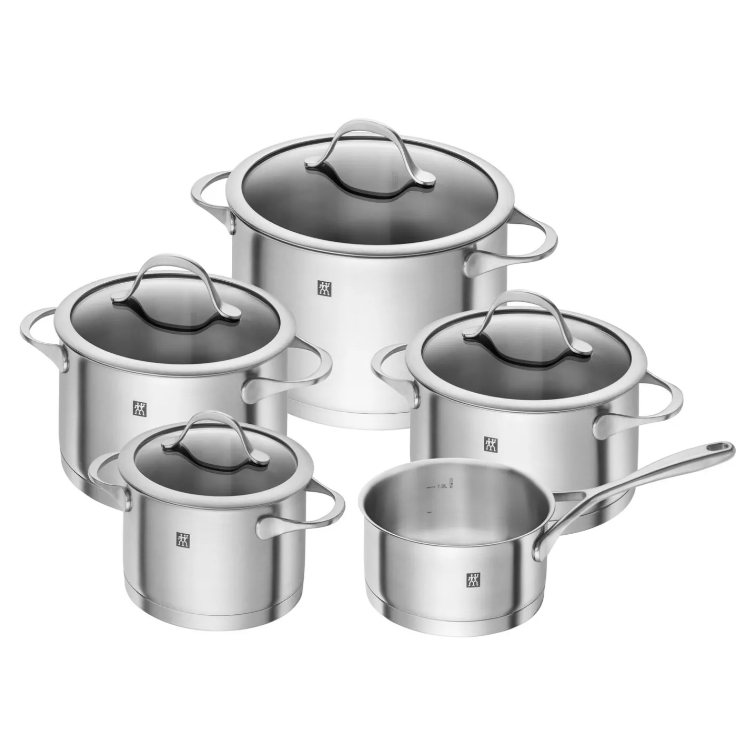 ZWILLING Kochtopfset 5-tlg, 18/10 Edelstahl