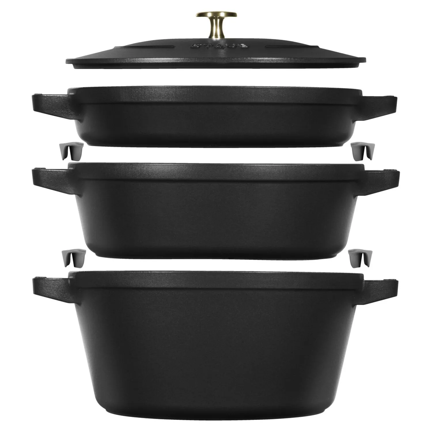 Staub Kochtopfset 3-tlg, rund, , Gusseisen