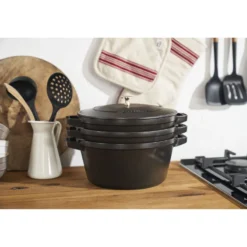 Staub Kochtopfset 3-tlg, rund, , Gusseisen