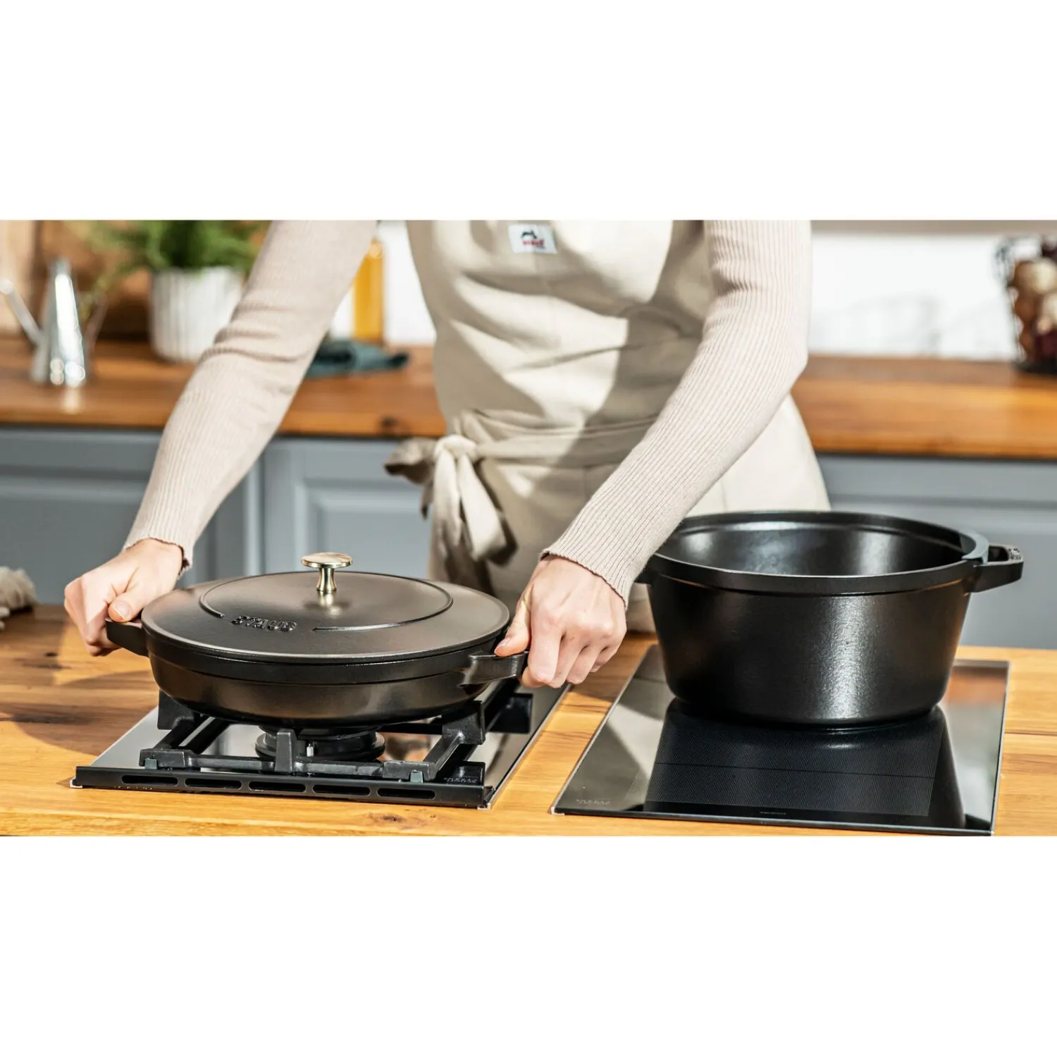 Staub Kochtopfset 2-tlg, rund, , Gusseisen