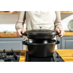 Staub Kochtopfset 2-tlg, rund, , Gusseisen