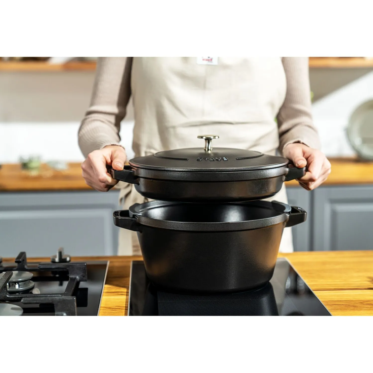 Staub Kochtopfset 2-tlg, rund, , Gusseisen