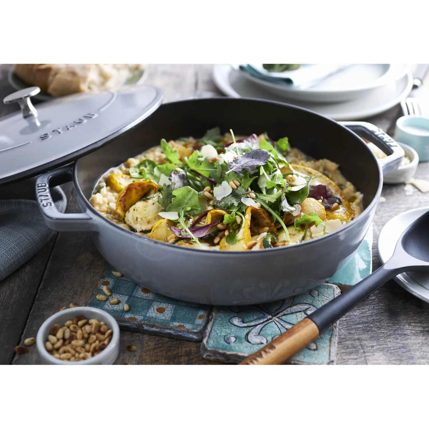 Staub Kochzubehör-Set mit Zange, Mehrzwecklöffel und Servierlöffel, 3-tlg.