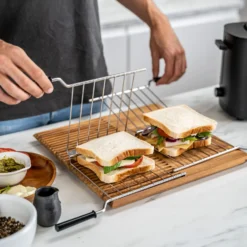 ZWILLING Kurzschlitztoaster, Sandwichzange & Br&ouml;tchenaufsatz Set, 4-tlg., Weiß/Silber, Stahl