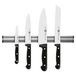 ZWILLING Messer & MagnetleisteSet, 5-tlg. / 10/16/20/45 cm, Schwarz/Silber