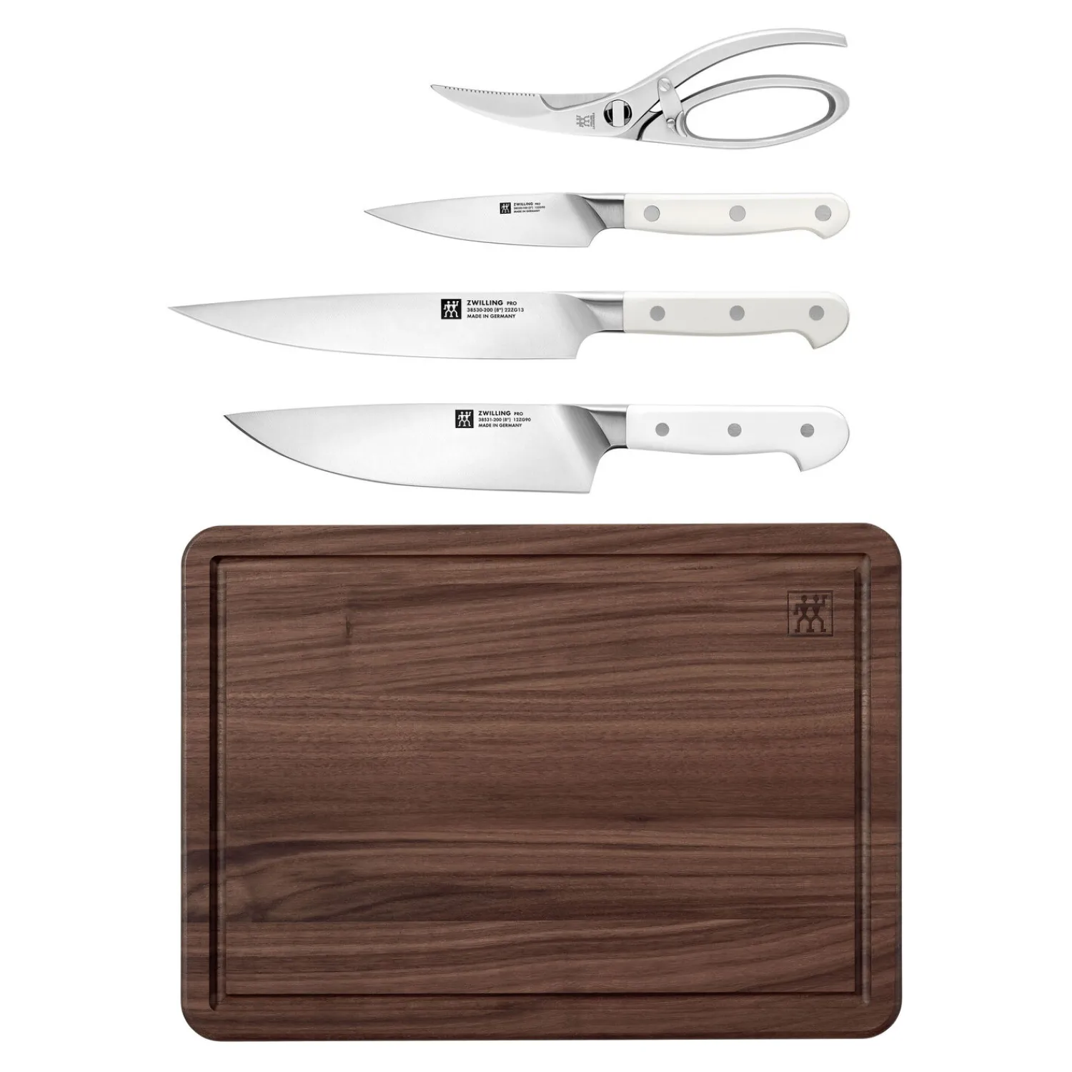 ZWILLING Messer-Set mit Schneidbrett und Schere, 3-tlg.
