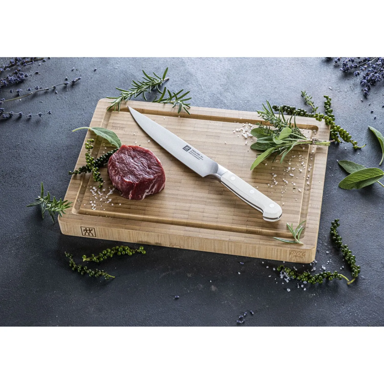 ZWILLING Messer-Set mit Schneidbrett und Schere, 3-tlg.