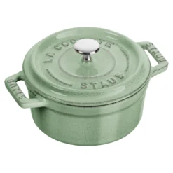 Staub Mini Cocotte 10 cm, rund, Salbeigrün, Gusseisen