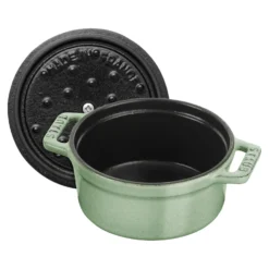 Staub Mini Cocotte 10 cm, rund, Salbeigrün, Gusseisen