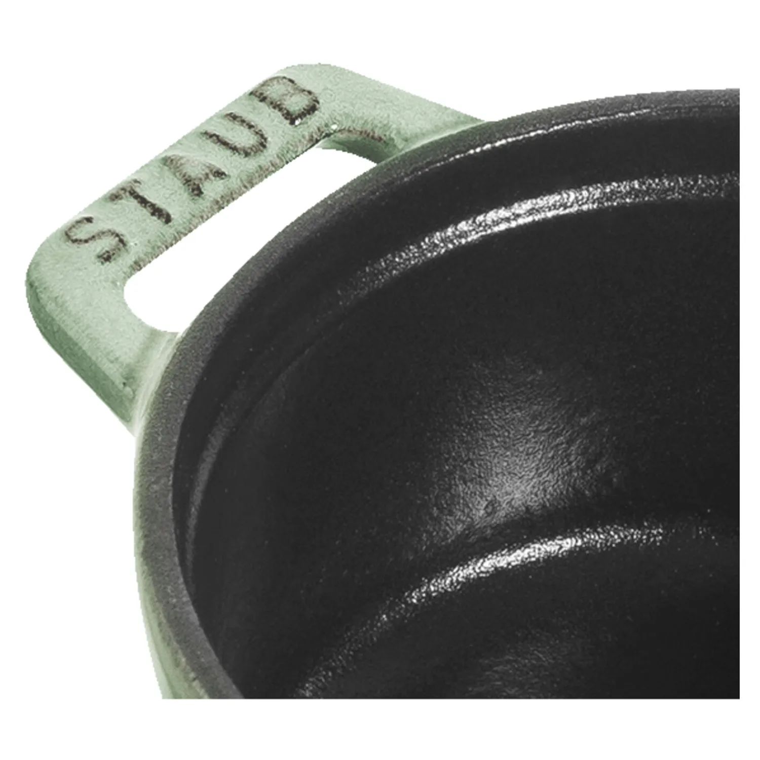 Staub Mini Cocotte 10 cm, rund, Salbeigrün, Gusseisen