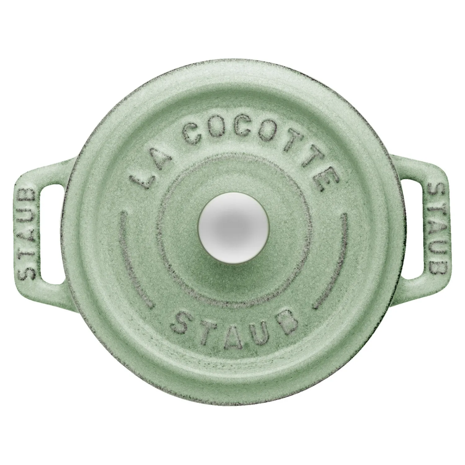 Staub Mini Cocotte 10 cm, rund, Salbeigrün, Gusseisen