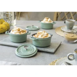 Staub Mini Cocotte 10 cm, rund, Salbeigrün, Gusseisen