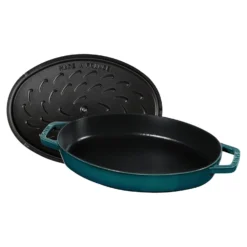 Staub Ofenform Fisch 33 cm, oval, , Gusseisen