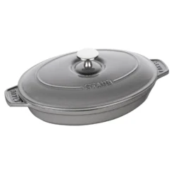Staub Ofenform mit Deckel 23 cm, oval, , Gusseisen