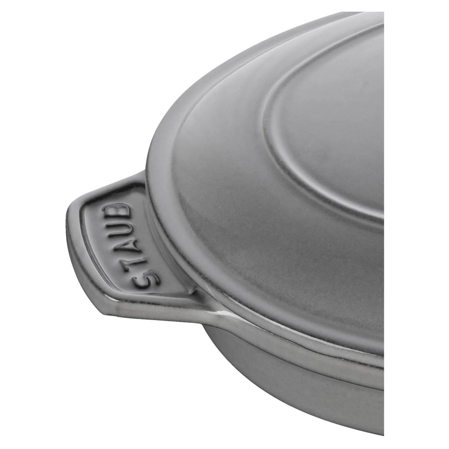Staub Ofenform mit Deckel 23 cm, oval, , Gusseisen