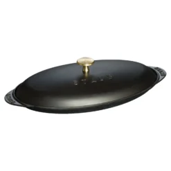 Staub Ofenform mit Deckel 31 cm, oval, , Gusseisen