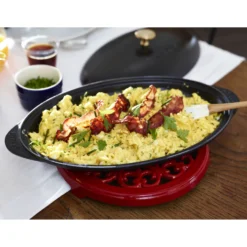 Staub Ofenform mit Deckel 31 cm, oval, , Gusseisen