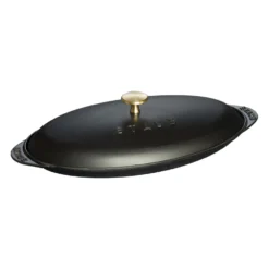 Staub Ofenform mit Deckel 31 cm, oval, , Gusseisen