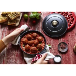 Staub Ofenform mit Deckel 20 cm, rund, , Gusseisen