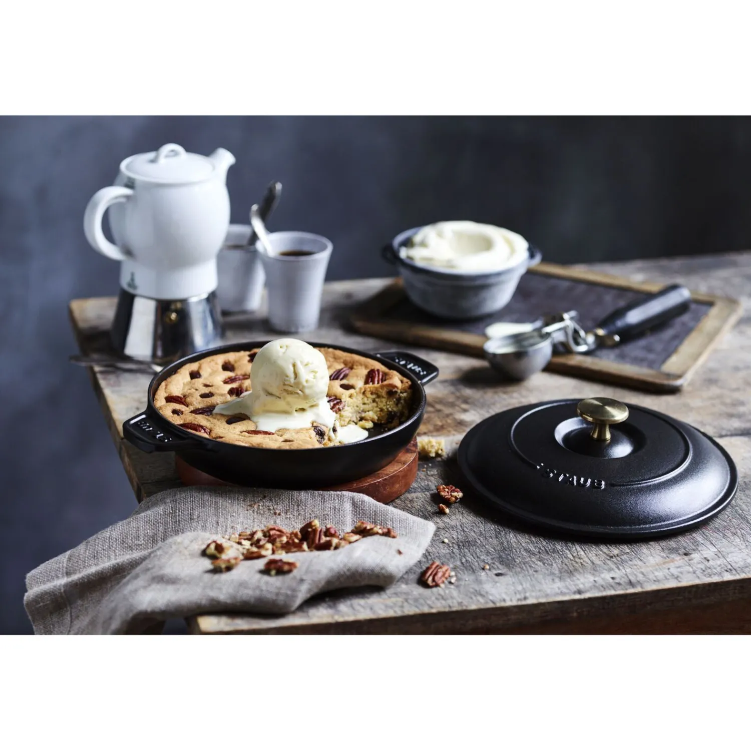 Staub Ofenform mit Deckel 20 cm, rund, , Gusseisen