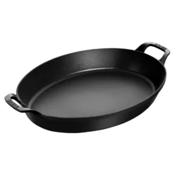 Staub Ofenform mit 2 Griffen 37 x 28 cm, oval, , Gusseisen