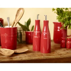 Staub &Ouml;l- & Essigset 20 cm, Kirsch-Rot, Keramik