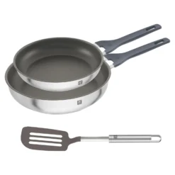 ZWILLING Pfannen-Set mit 28 cm Pfanne, 24 cm Pfanne und Pfannenwender, 3-tlg.
