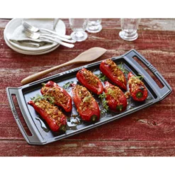 Staub Plancha 38 cm x 25 cm, rechteckig, Glänzend-Schwarz, Gusseisen