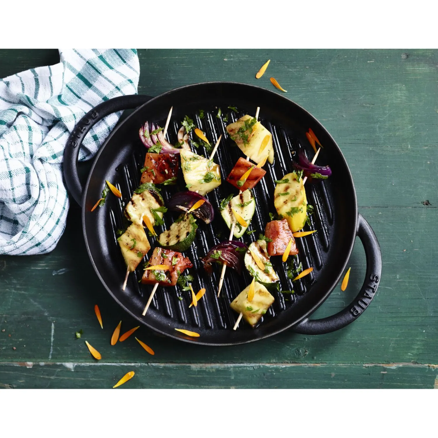 Staub Pure Grill 23 cm, rund, , Gusseisen