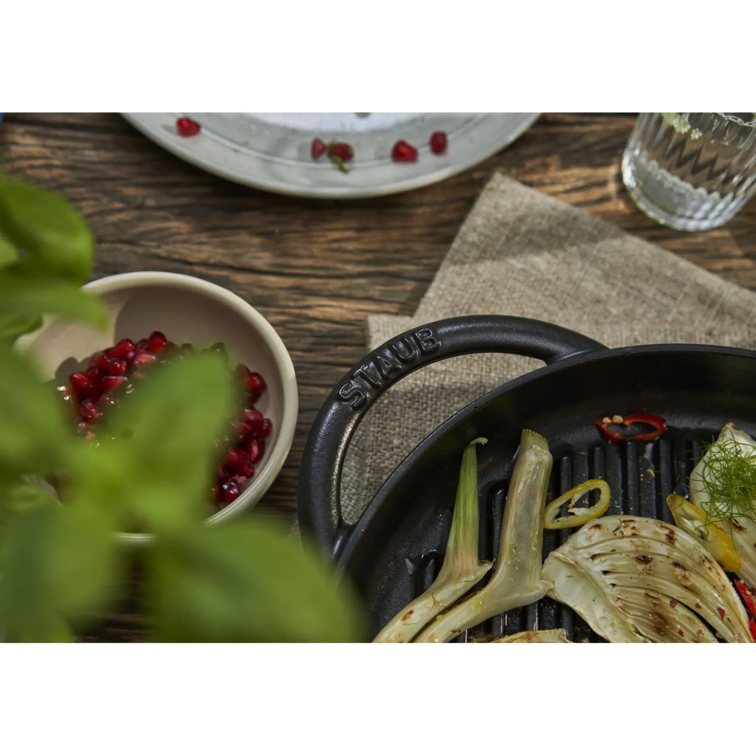 Staub Pure Grill 26 cm, rund, , Gusseisen