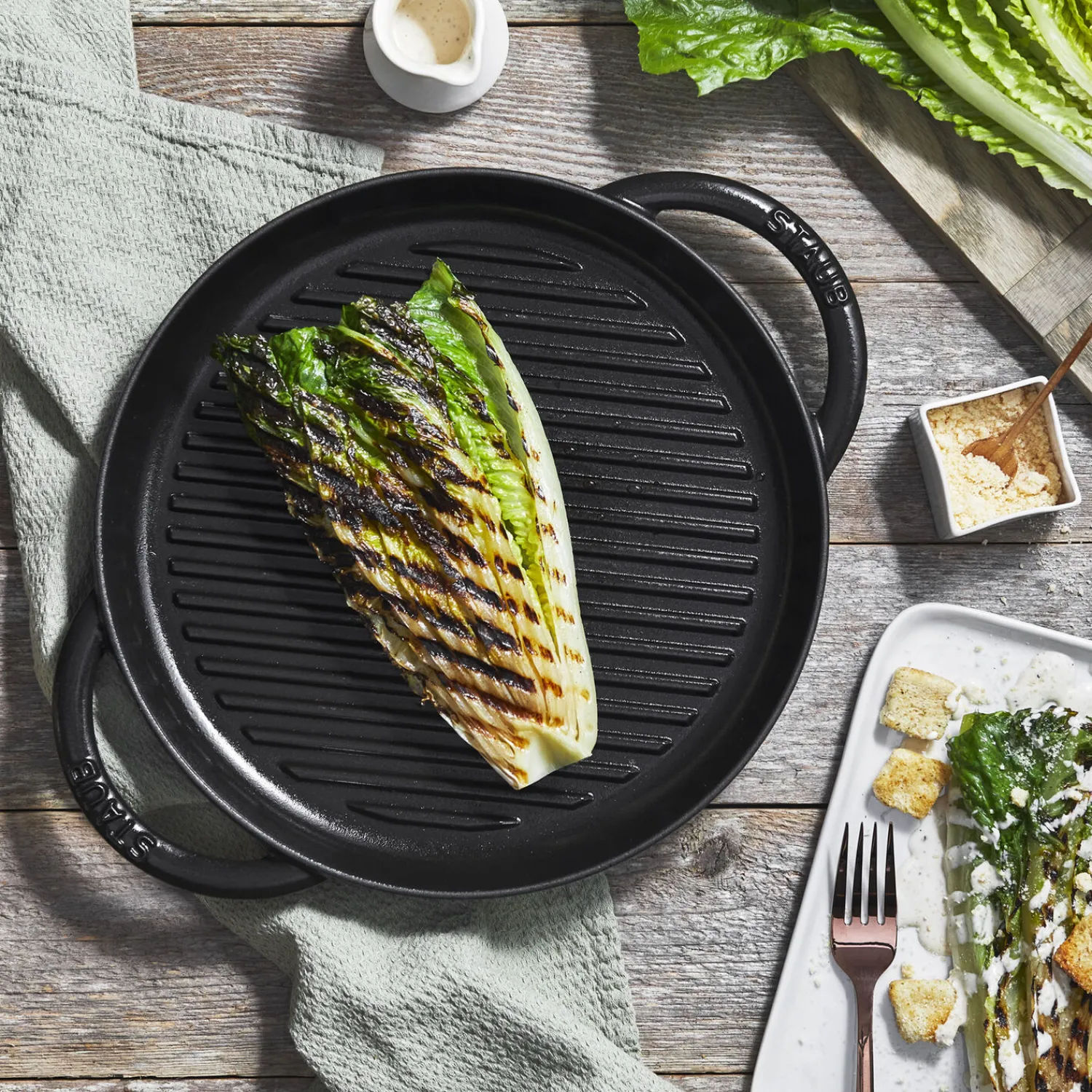 Staub Pure Grill 26 cm, rund, , Gusseisen