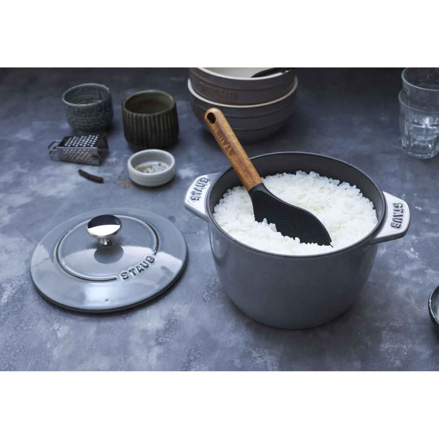 Staub Reis-Cocotte 16 cm, rund, , Gusseisen
