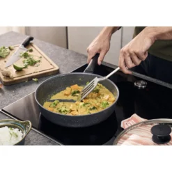 ZWILLING Schmorpfanne mit Glasdeckel, 28 cm, Aluminium, Titanverstärkte keramische Antihaftbeschichtung