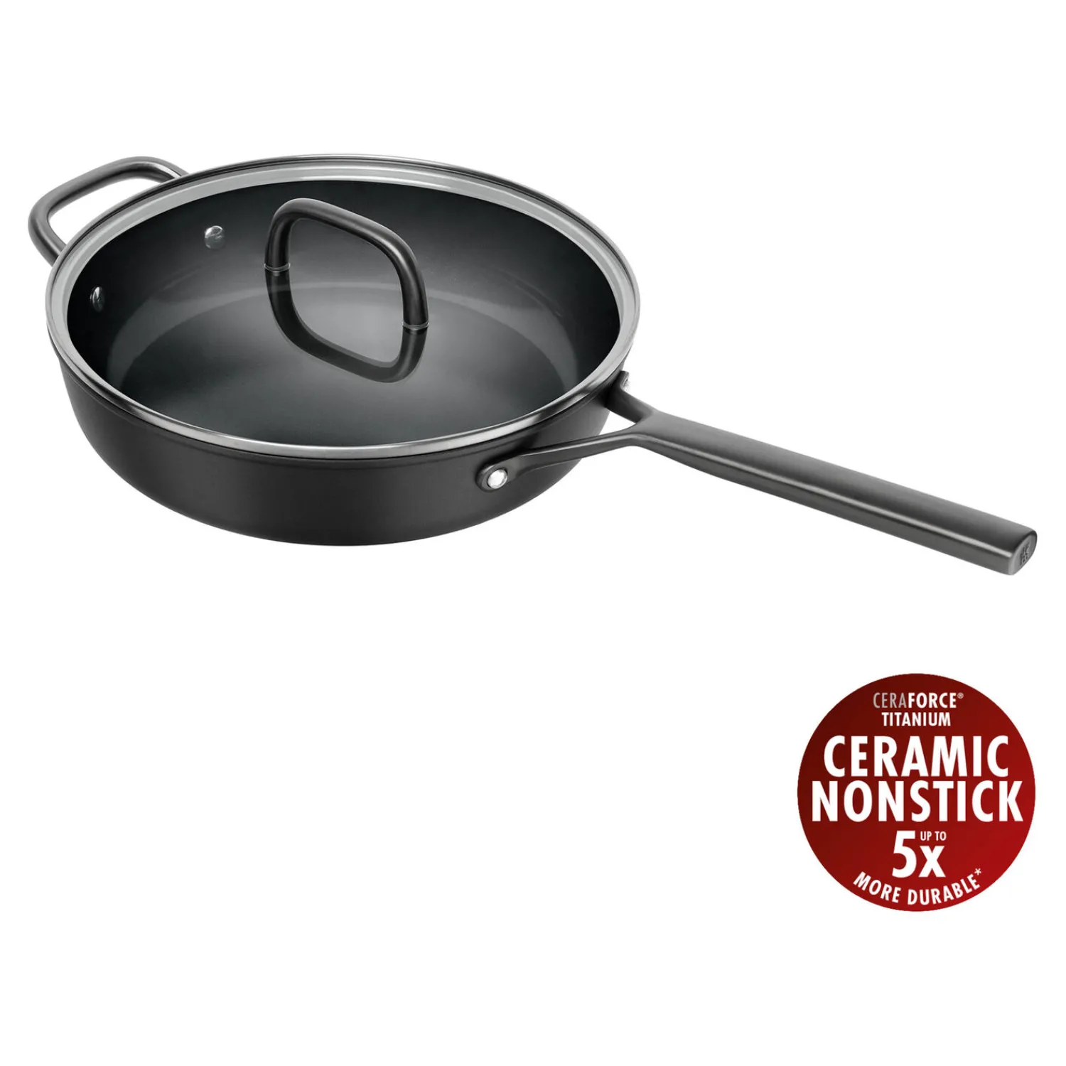 ZWILLING Schmorpfanne mit Glasdeckel 28 cm, Aluminium