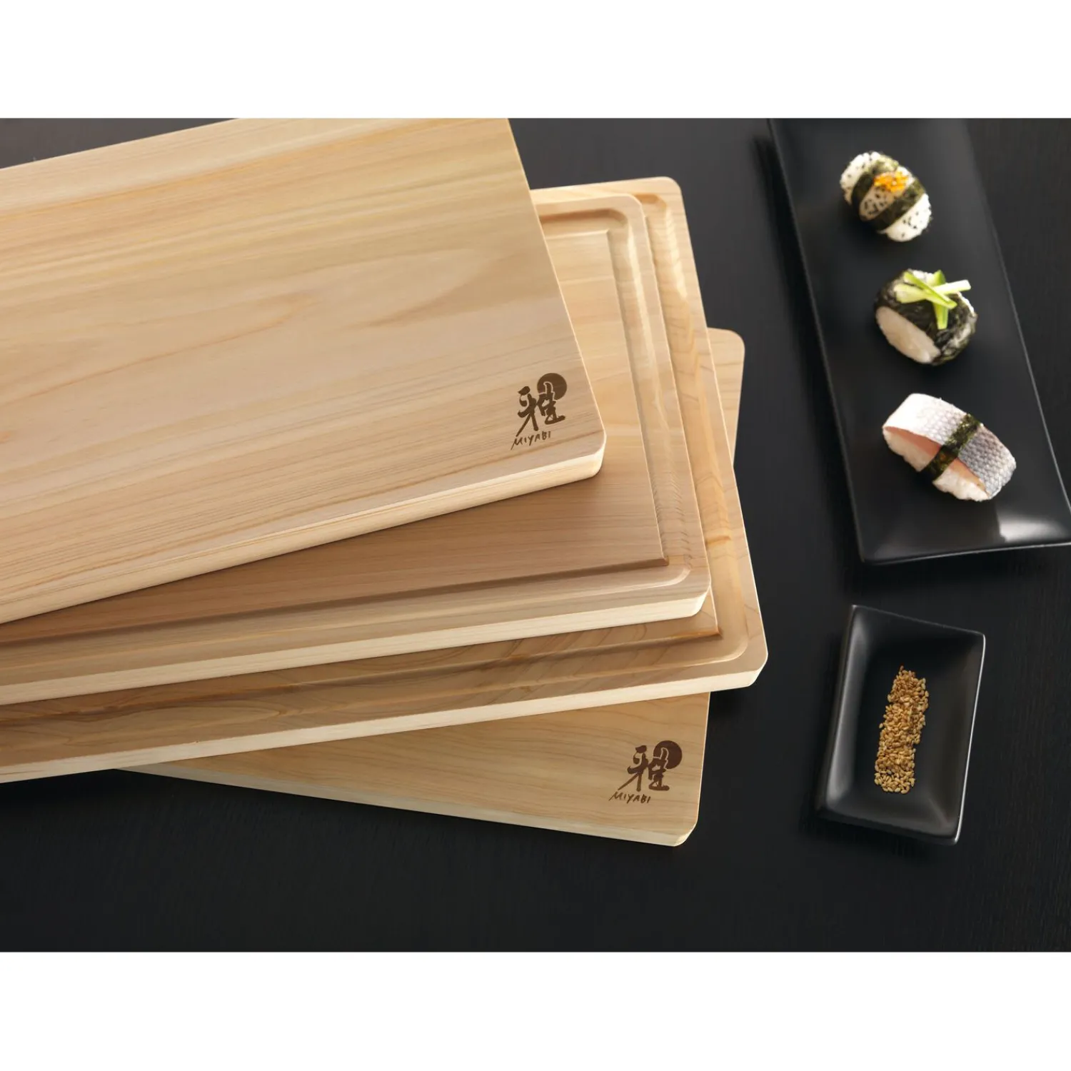 MIYABI Schneidbrett 35 cm x 20 cm, Hinoki Holz
