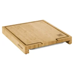 ZWILLING Schneidbrett mit Auffangschale 39 cm x 30 cm, Bambus