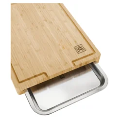 ZWILLING Schneidbrett mit Auffangschale 39 cm x 30 cm, Bambus