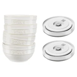 ZWILLING Schüssel Set mit Vakuumdeckeln/6-Teilig, 12cm/Elfenbeinweiß