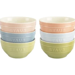 ZWILLING Schüssel-Set mit Vakuumdeckeln, 12 cm/ 9-tlg., Macaron/ Weiß, Keramik