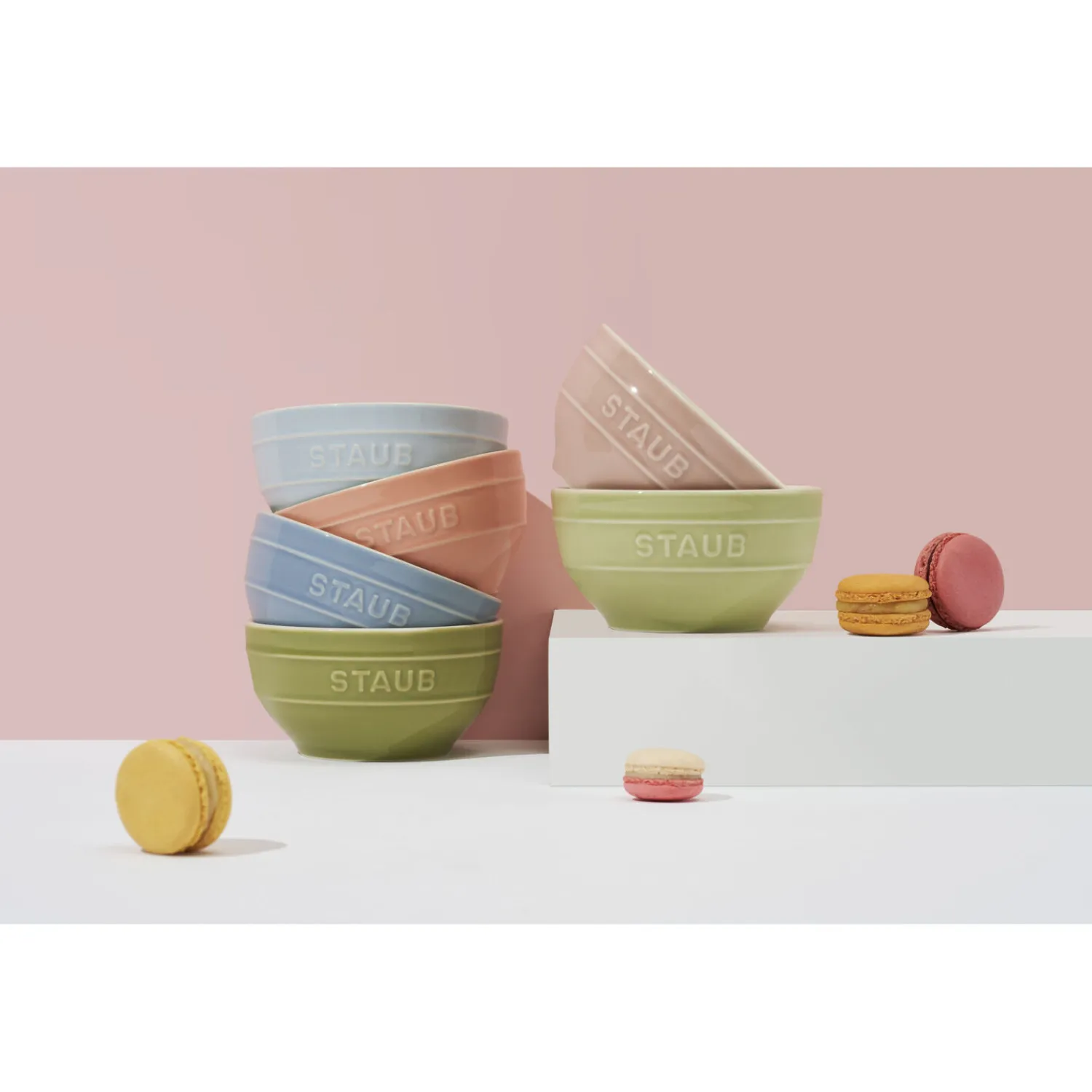 ZWILLING Schüssel-Set mit Vakuumdeckeln, 12 cm/ 9-tlg., Macaron/ Weiß, Keramik