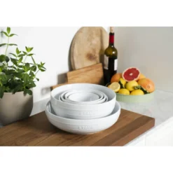 ZWILLING Schüssel-Set mit Vakuumdeckeln, 18 cm/ 24 cm/ 4-tlg., Weiß, Keramik
