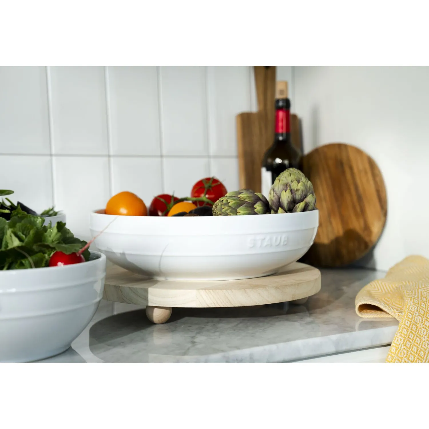 ZWILLING Schüssel-Set mit Vakuumdeckeln, 18 cm/ 24 cm/ 4-tlg., Weiß, Keramik