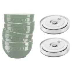 ZWILLING Schüssel Set mit Vakuumdeckeln/6-Teilig, 12cm/Eukalyptus