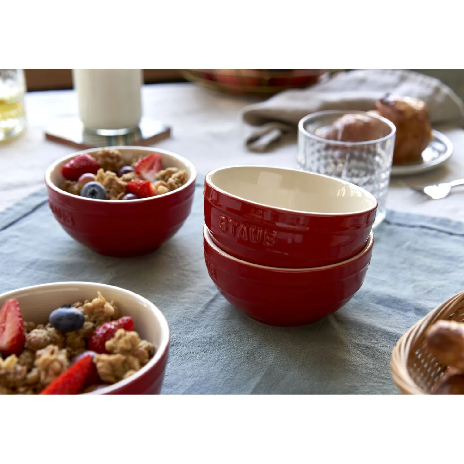 ZWILLING Schüssel Set mit Vakuumdeckeln/6-Teilig, 12cm/kirsch-rot