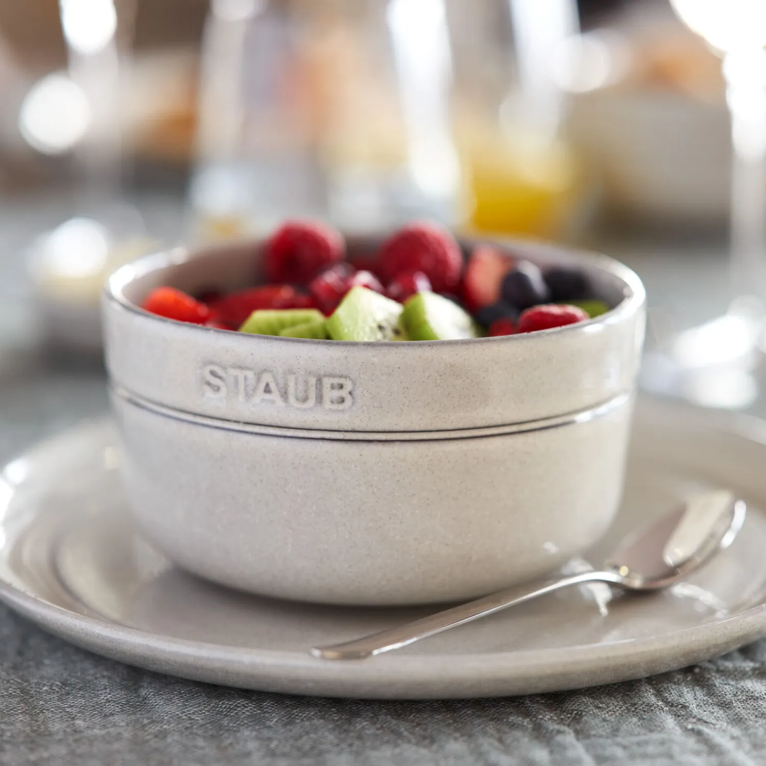 Staub Schüsselset, 2-tlg. / 12 cm, Weisser Trüffel, Keramik