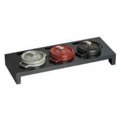 Staub Servierbrett für 3 Mini-Cocottes, 42 cm x 16 cm, Fiberholz