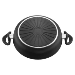 BALLARINI Servierpfanne mit Deckel, 28 cm, Aluminium, Keramische Antihaftbeschichtung